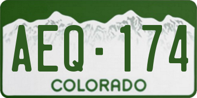 CO license plate AEQ174