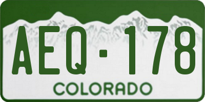 CO license plate AEQ178