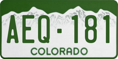 CO license plate AEQ181
