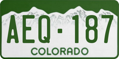 CO license plate AEQ187