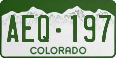CO license plate AEQ197