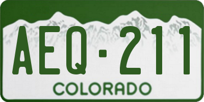 CO license plate AEQ211