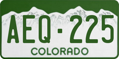CO license plate AEQ225