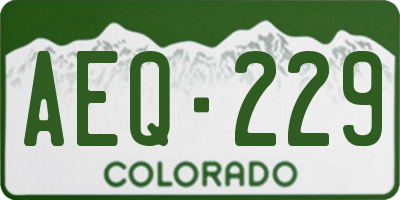 CO license plate AEQ229