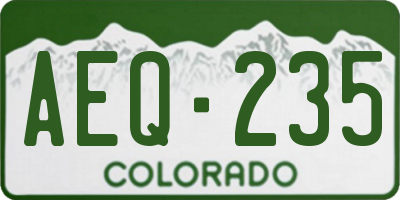 CO license plate AEQ235