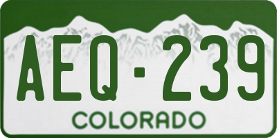 CO license plate AEQ239