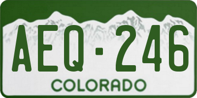 CO license plate AEQ246