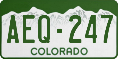 CO license plate AEQ247