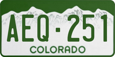 CO license plate AEQ251