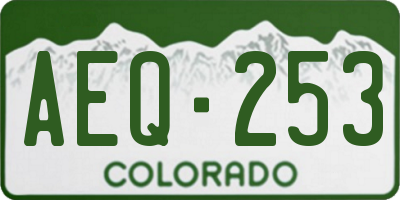 CO license plate AEQ253