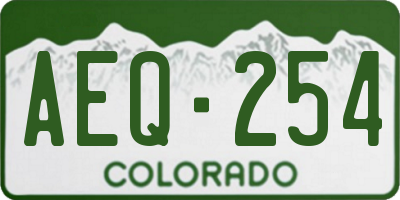 CO license plate AEQ254