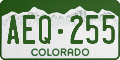 CO license plate AEQ255