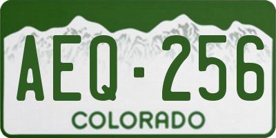 CO license plate AEQ256