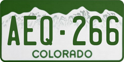 CO license plate AEQ266