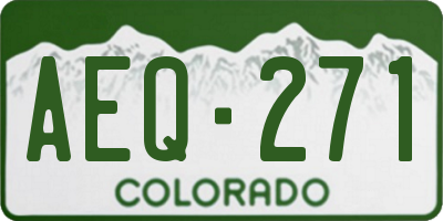 CO license plate AEQ271