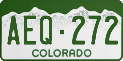 CO license plate AEQ272