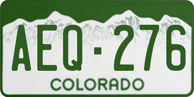 CO license plate AEQ276