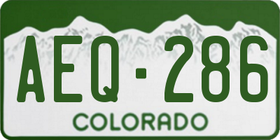 CO license plate AEQ286
