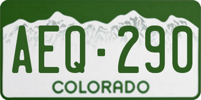 CO license plate AEQ290