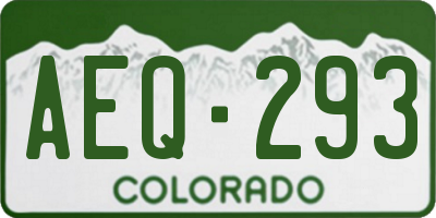 CO license plate AEQ293