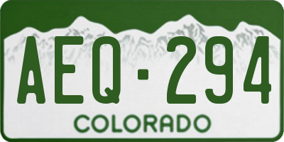 CO license plate AEQ294