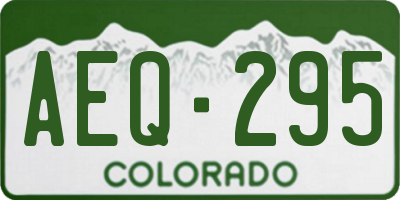 CO license plate AEQ295