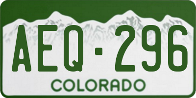 CO license plate AEQ296