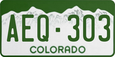 CO license plate AEQ303