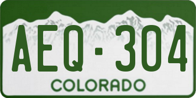 CO license plate AEQ304