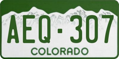 CO license plate AEQ307