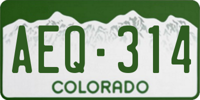 CO license plate AEQ314
