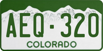 CO license plate AEQ320