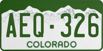 CO license plate AEQ326