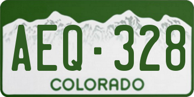 CO license plate AEQ328