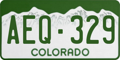 CO license plate AEQ329