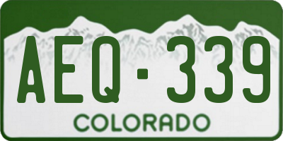 CO license plate AEQ339