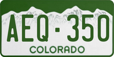 CO license plate AEQ350