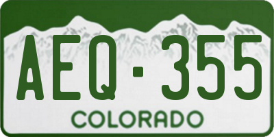 CO license plate AEQ355