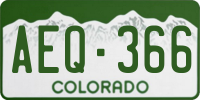 CO license plate AEQ366