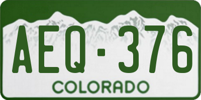 CO license plate AEQ376