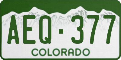 CO license plate AEQ377