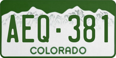 CO license plate AEQ381
