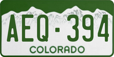 CO license plate AEQ394