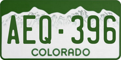 CO license plate AEQ396