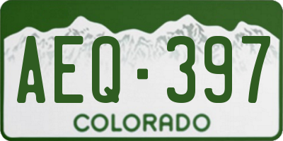CO license plate AEQ397