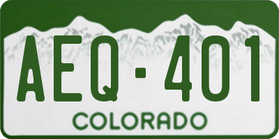 CO license plate AEQ401