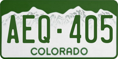 CO license plate AEQ405