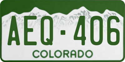 CO license plate AEQ406