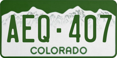 CO license plate AEQ407