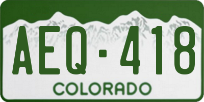 CO license plate AEQ418